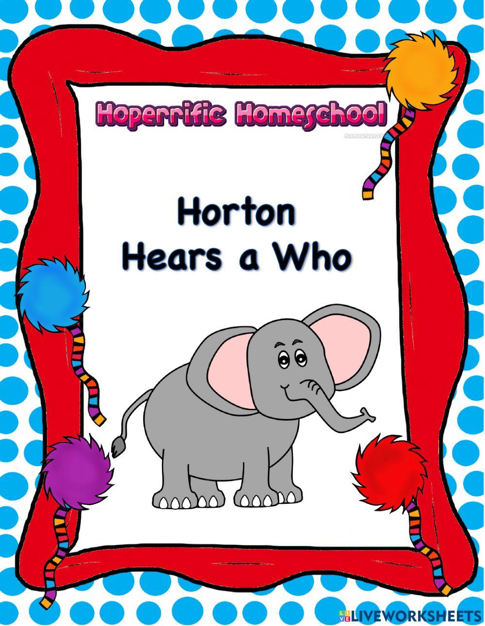 Horton Hears a Who Math worksheet Live Worksheets
