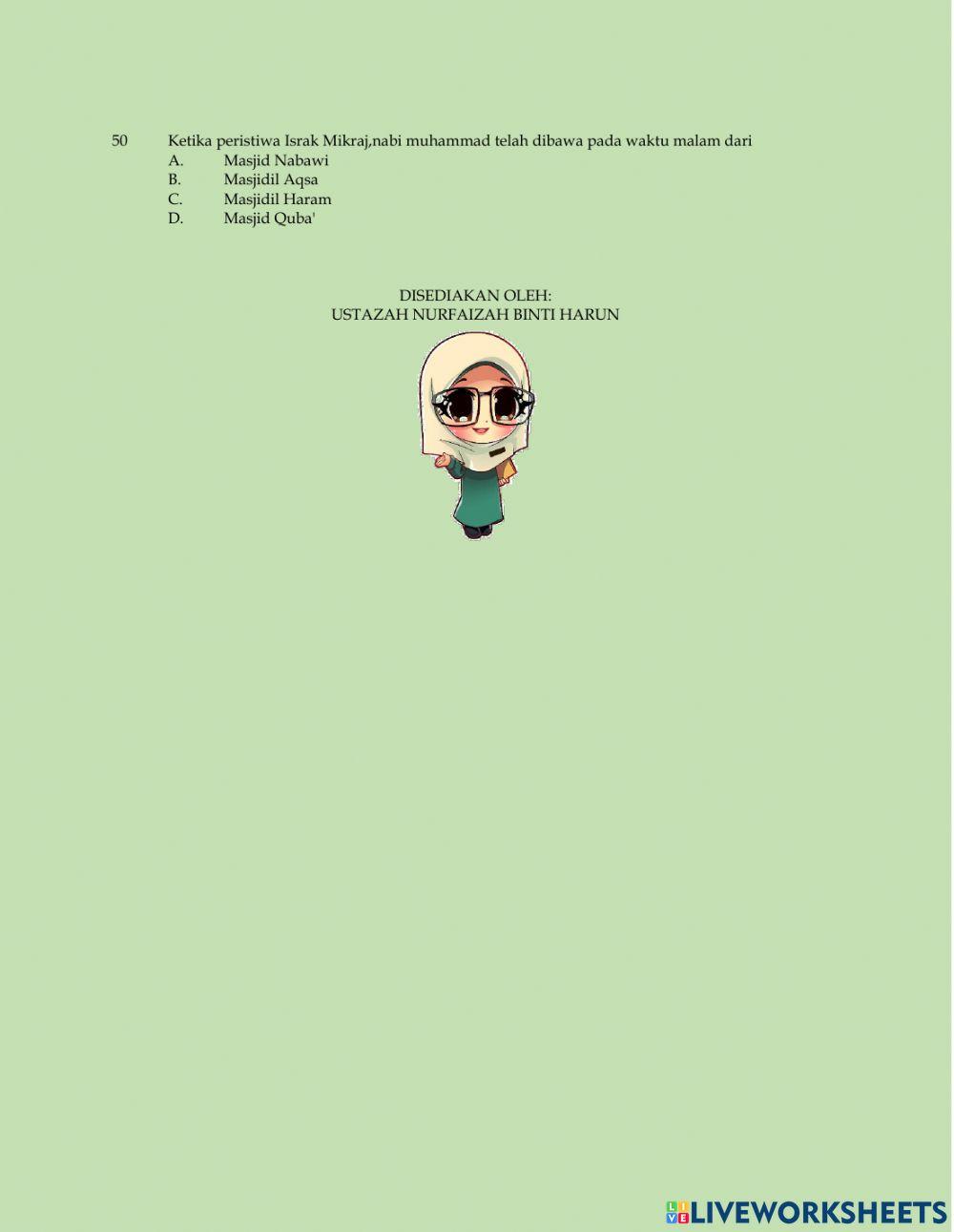 Latih tubi riwayat hidup rasulullah