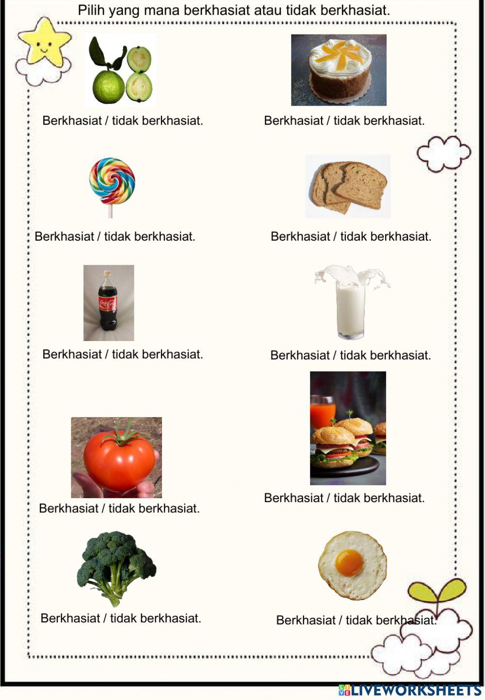 Makanan berkhasiat dan tidak berkhasiat