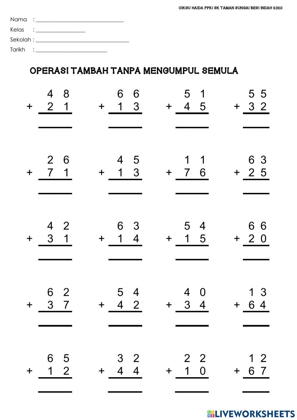 Tambah Tanpa Kumpul Semula