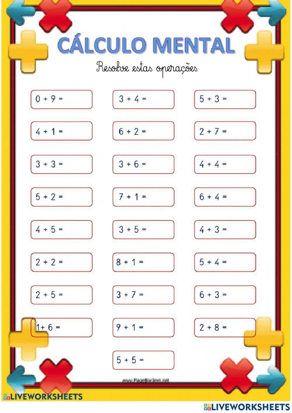 Cálculo mental 1º ano