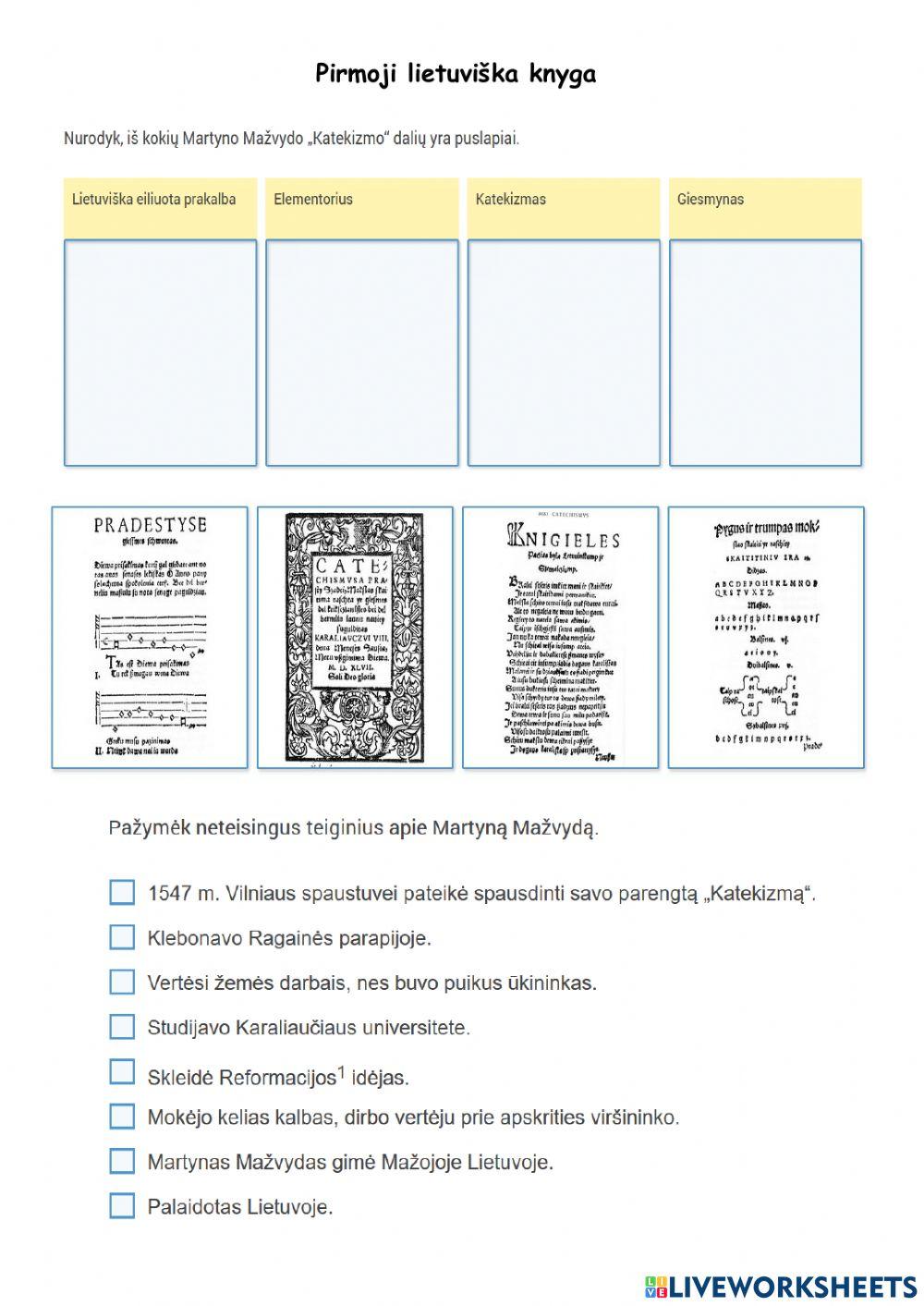 Pirmoji lietuviška knyga