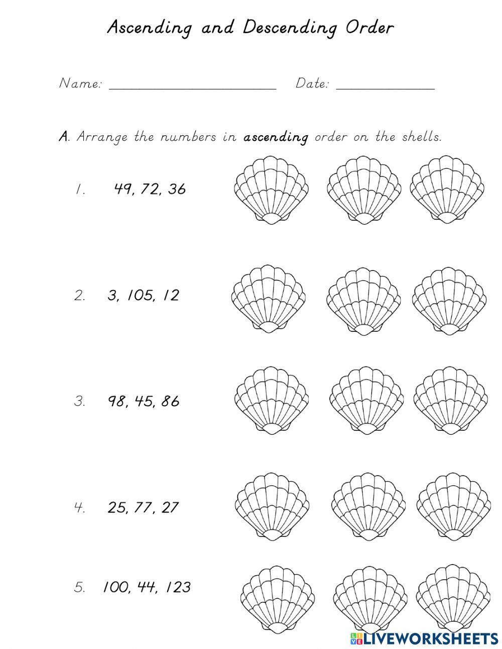 Ascending and Descending Order