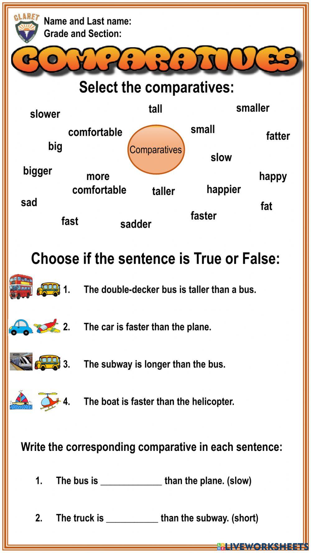 3rd. grade. Grammar Unit 7.1. Eval. Act