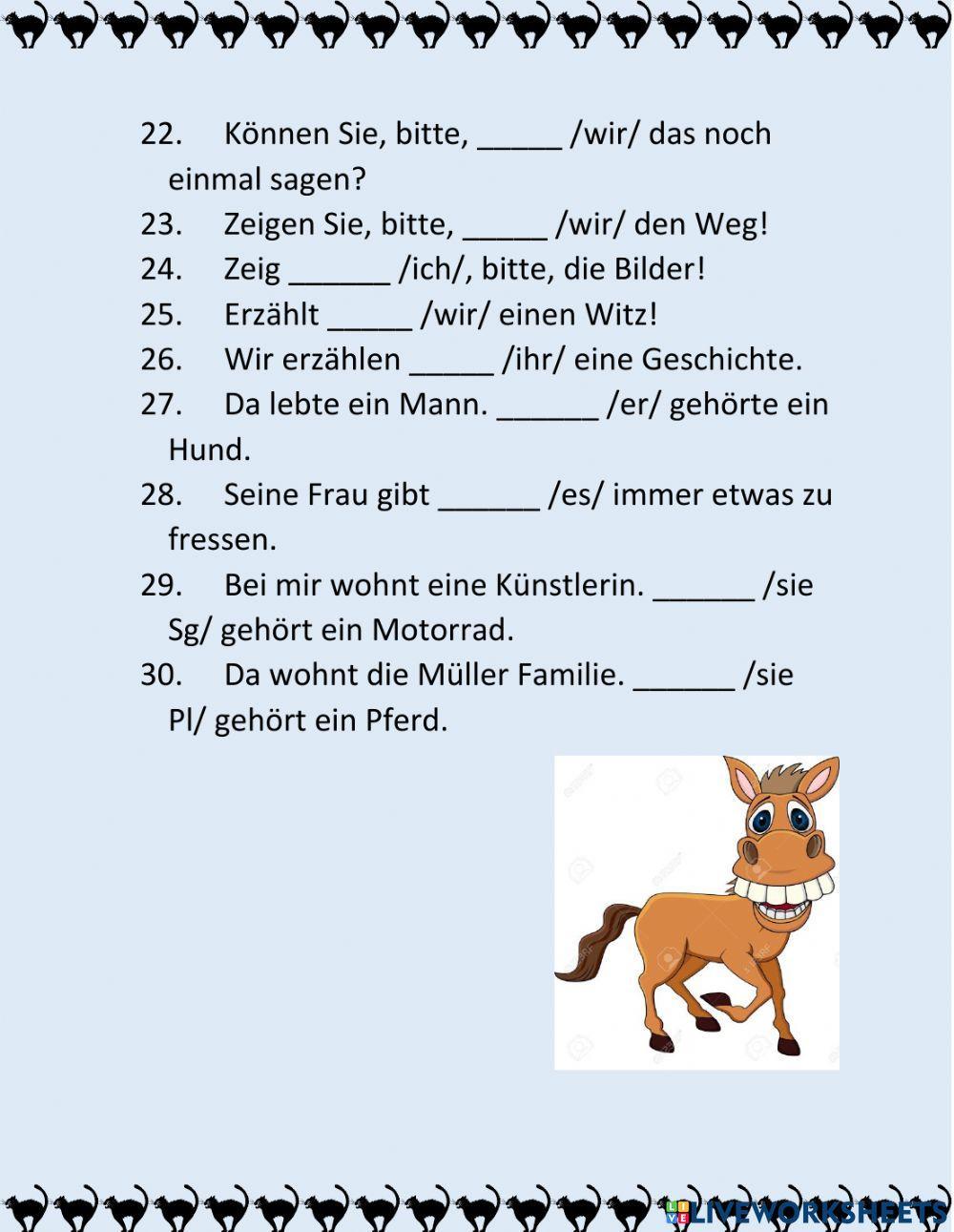 Personalpronomen im Dativ