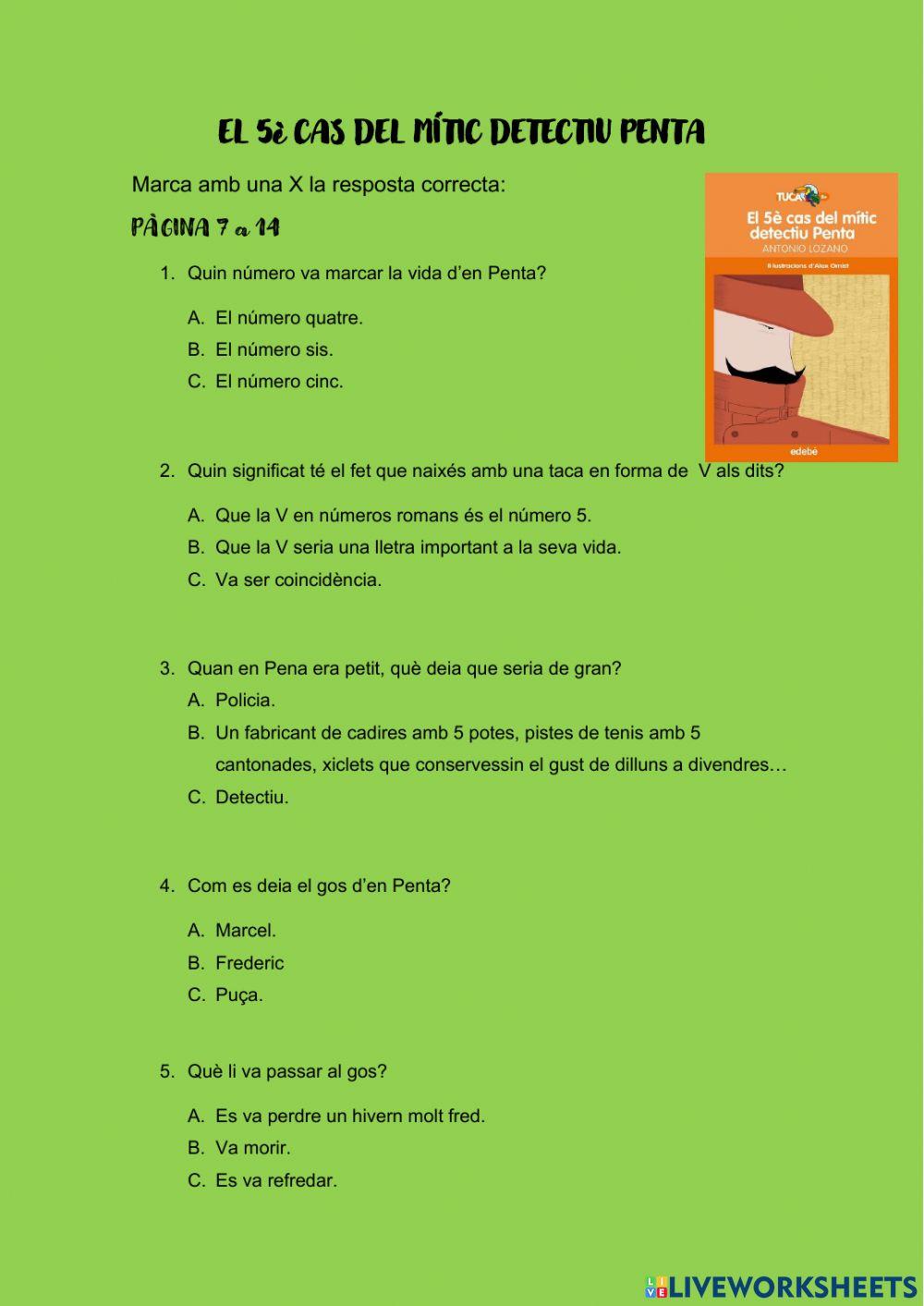 El 5è cas del mític detectiu Penta (pàg 7 - 14)