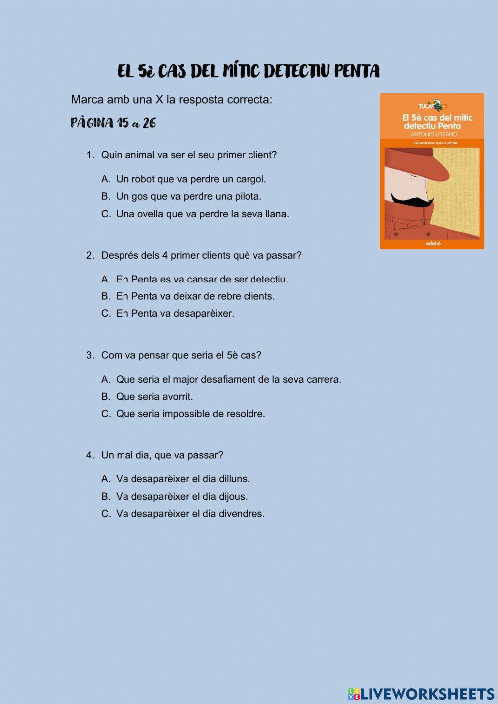 El 5è cas del mític detectiu Penta (pàg 15 - 26)