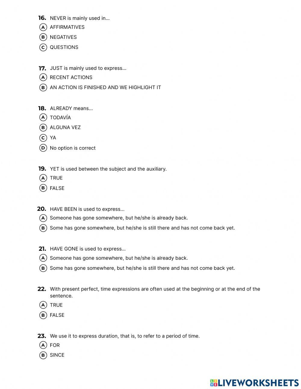 Present perfect. Theory