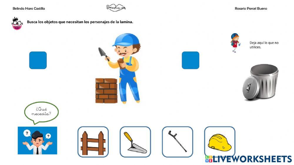 ¿Qué necesita?: albañil