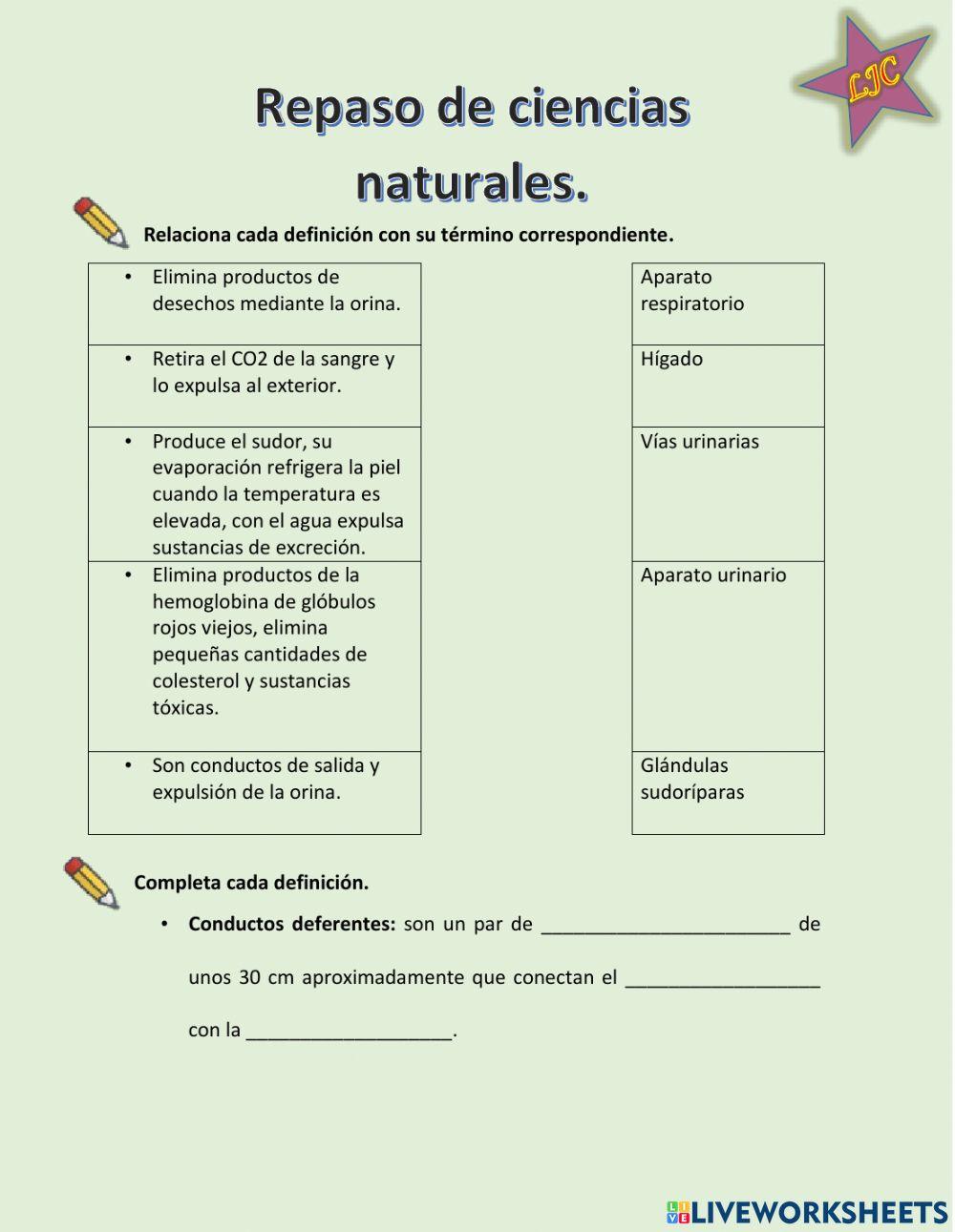 Repaso ciencias naturales