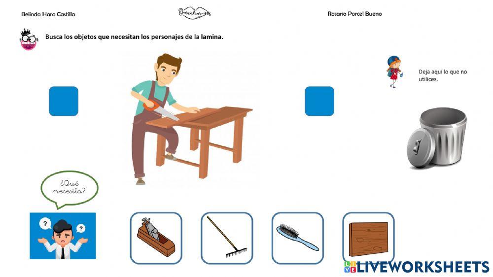 ¿Qué necesita?: carpintero