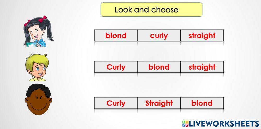 Describing people's hair 