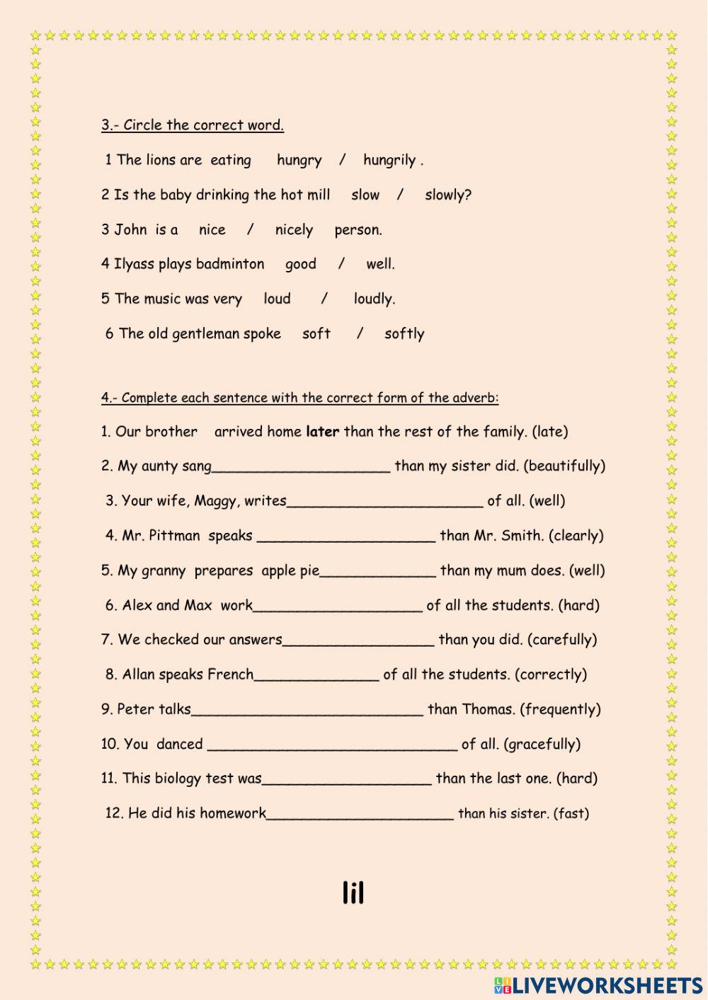 Adverbs comparisons 2