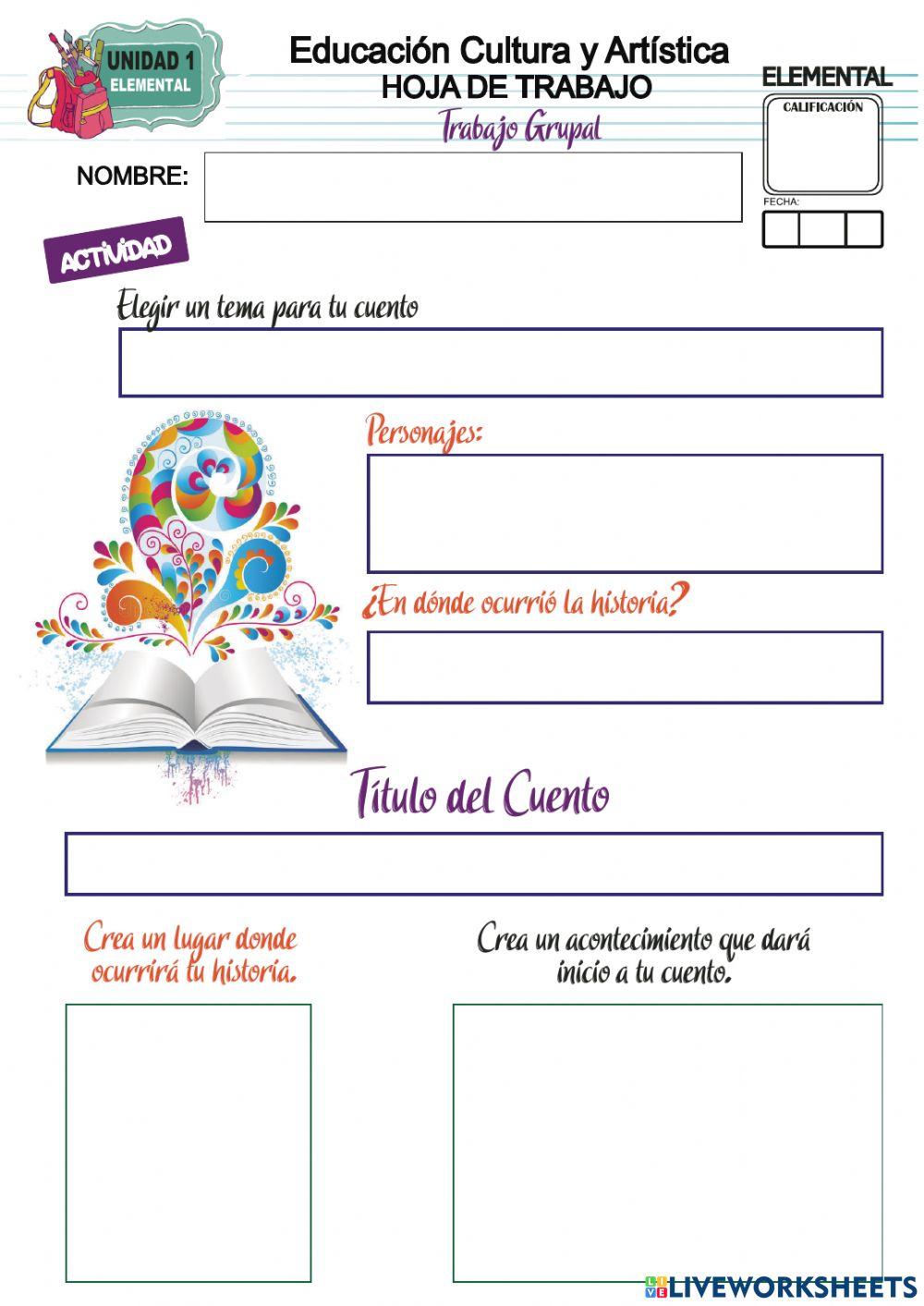 Pasos para crear un cuento.