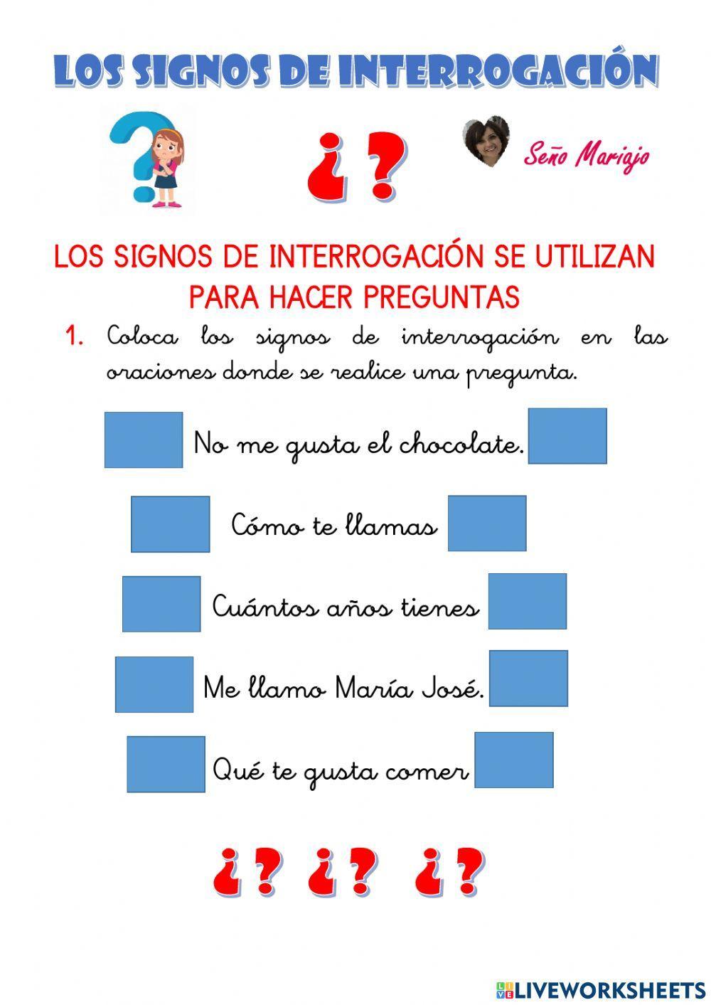 Los signos interrogación