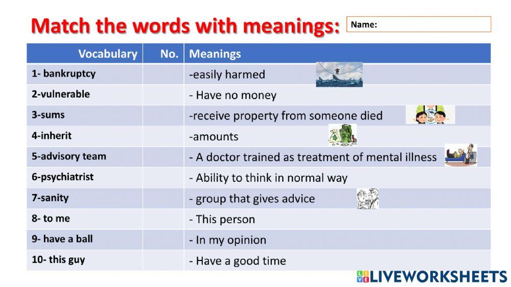 Mega 2 unit 2 Vocabulary