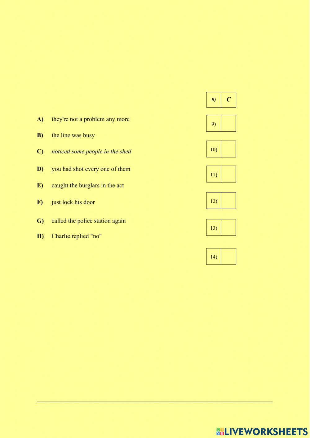 Érettségi (K) - Olvasott szöveg értése