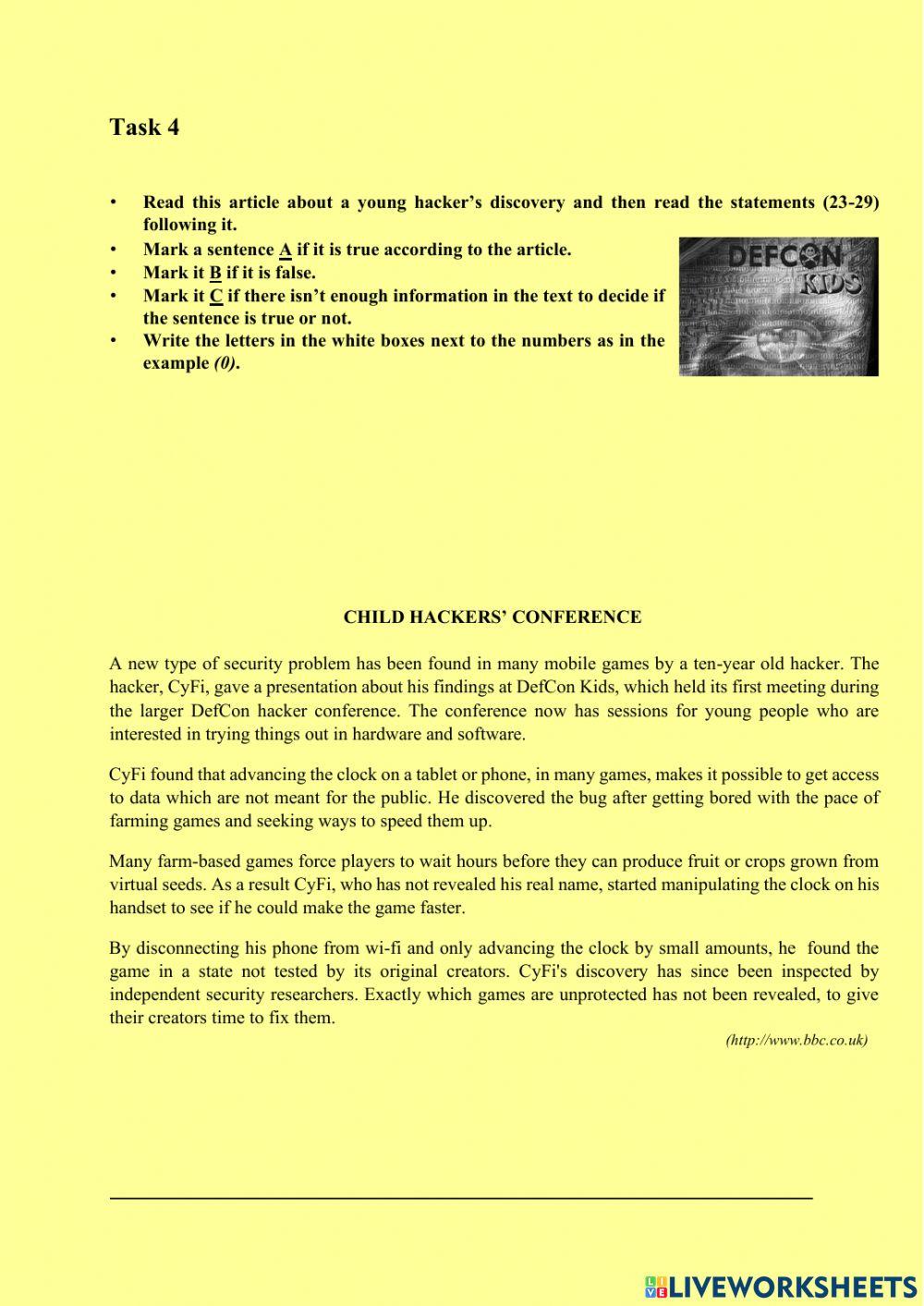 Érettségi (K) - Olvasott szöveg értése