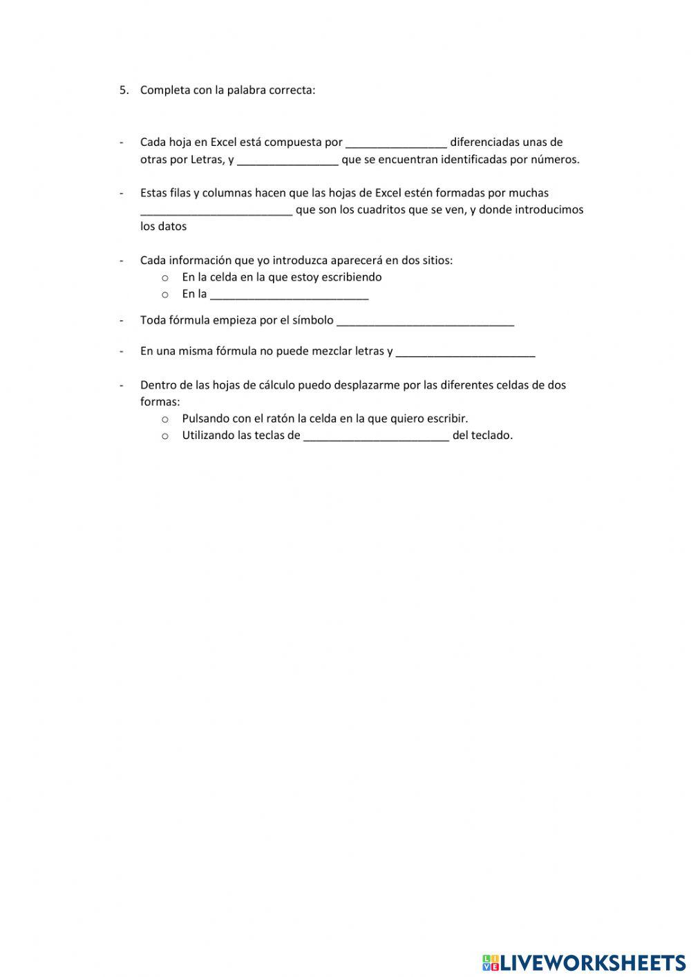 Repaso de Excel Repaso de Excel