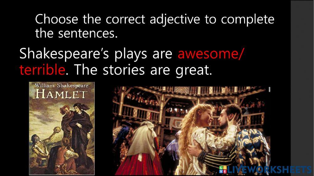 Adjectives to express opinions