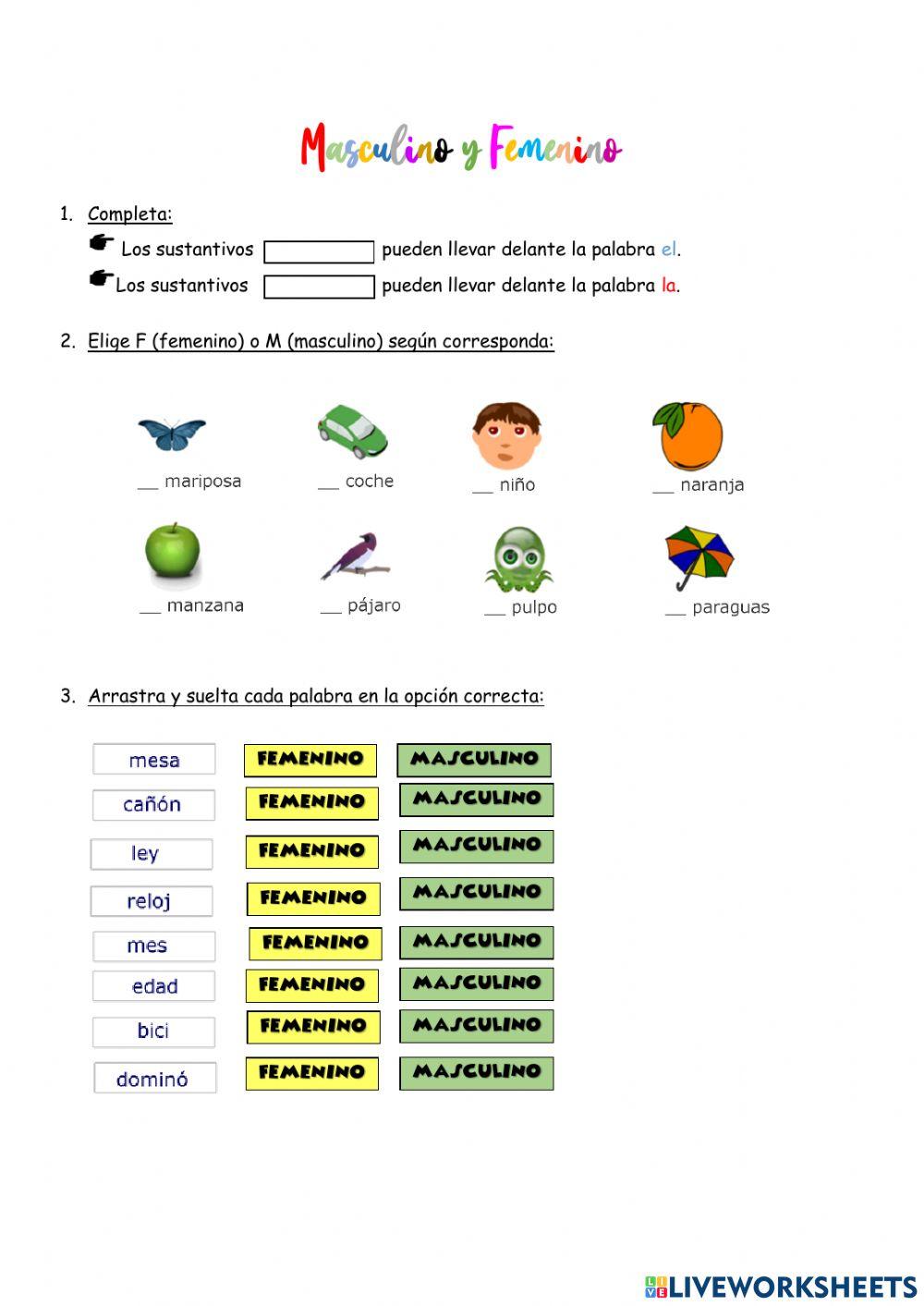 Género de los sustantivos