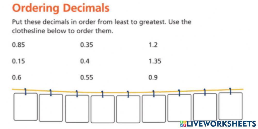 Ordering Decimals