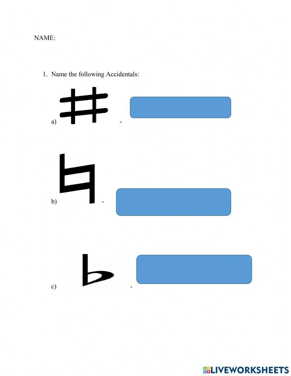 Accidentals Accidentals