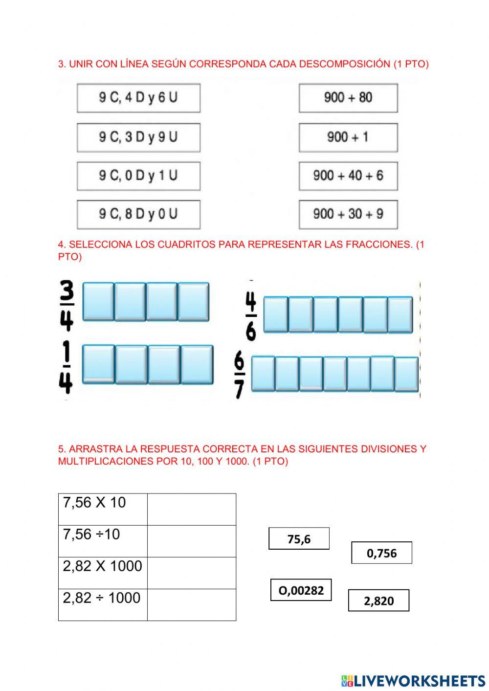 Examen de admisión de Matemática