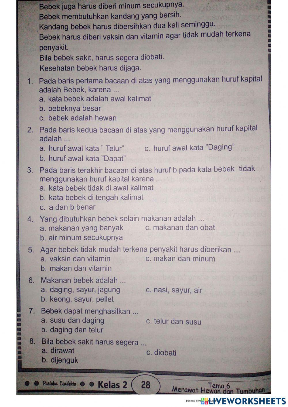 Tema 6  bahasa indo sub tema 2