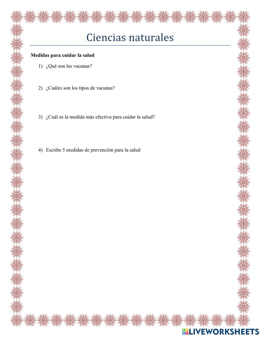 Medidas para cuidar la salud