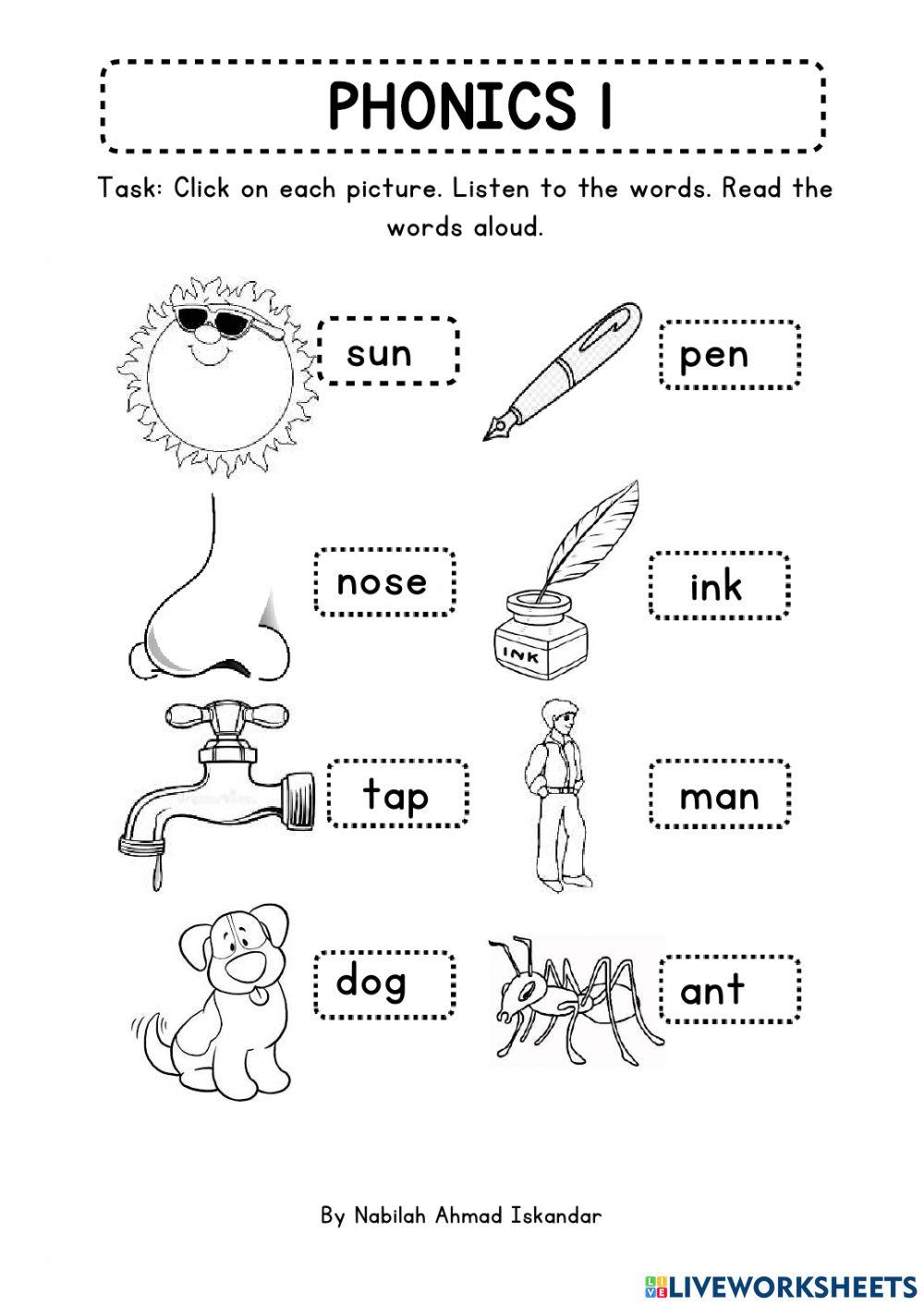 Phonics 1 READING PRACTICE worksheet Live Worksheets