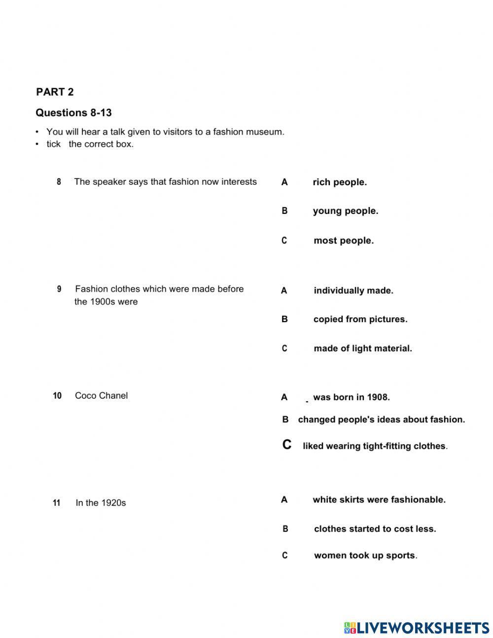 Topic14 b1 listening