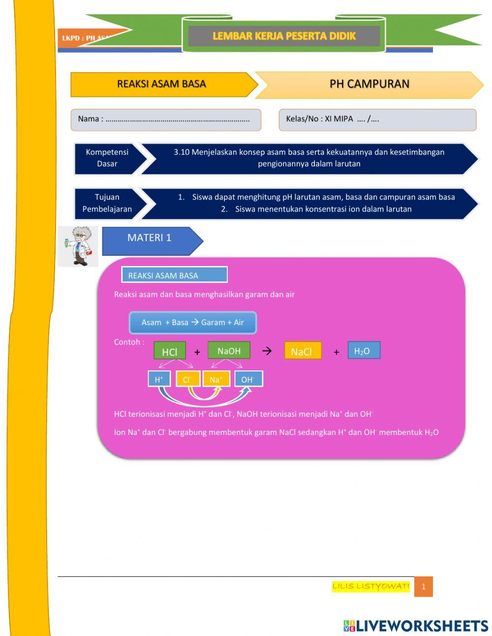 LKPD PH Campuran Asam Basa