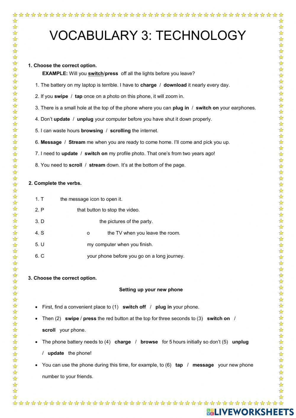 Vocabulary 2: Technology