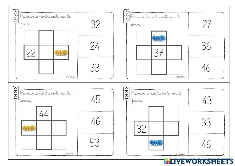 Suite de nombre tableau de 100-6