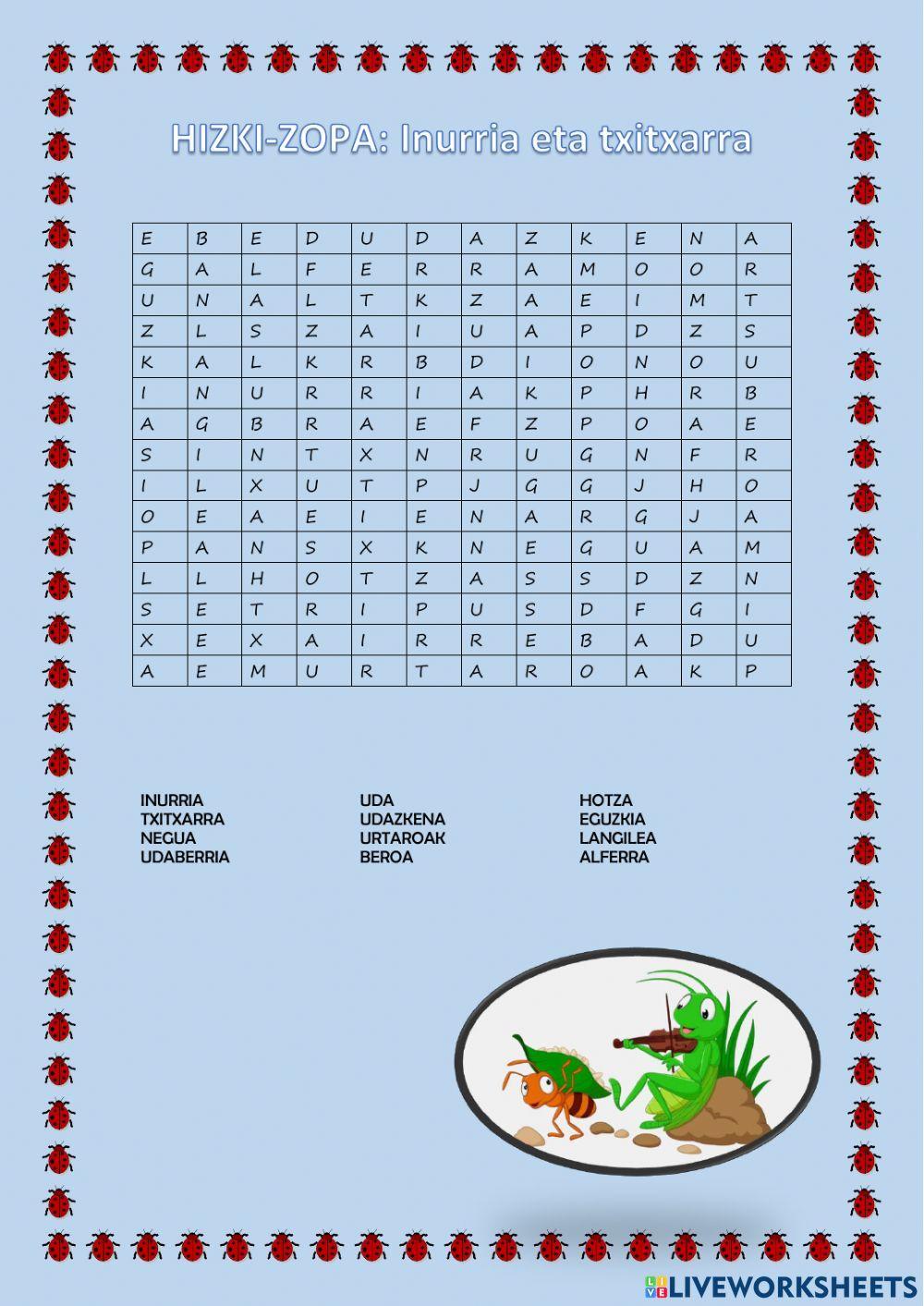 Hizki-zopa: Inurria eta txitxarra