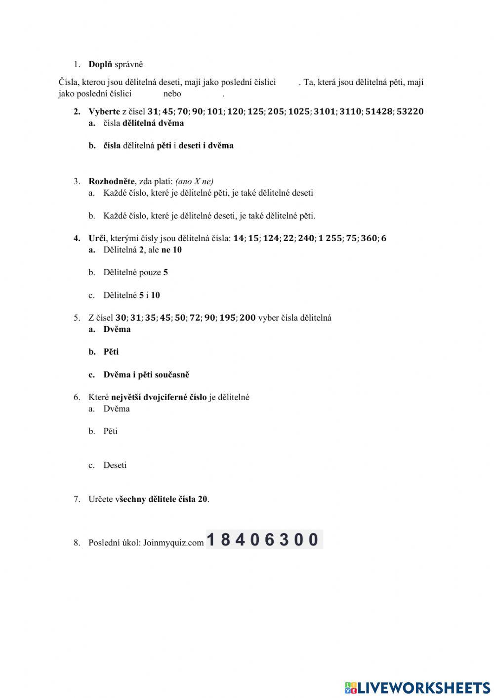 5PL-dělitelnost 2- 5- 10
