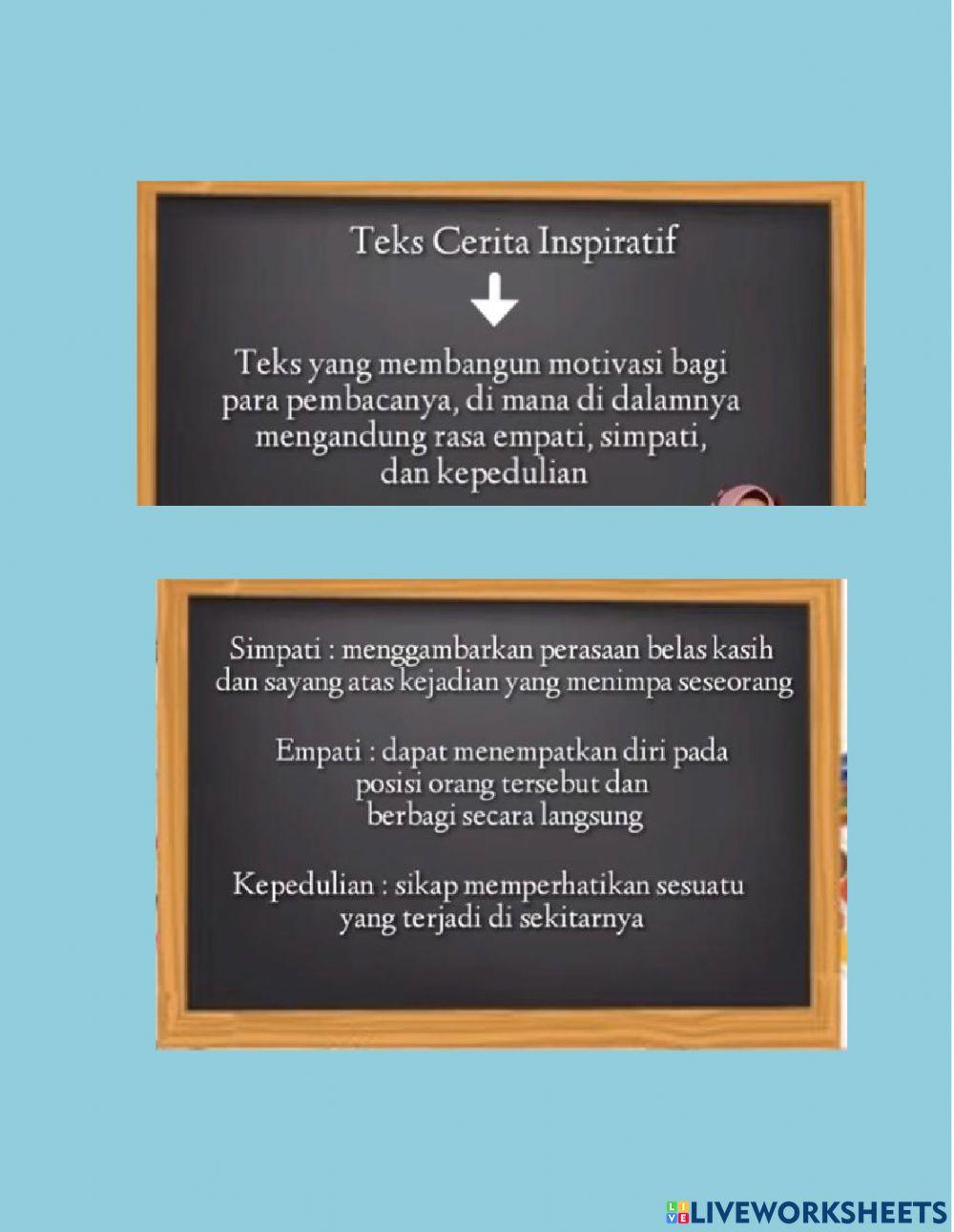 MENGIDENTIFIKASI TEKS CERITA INSPIRATIF