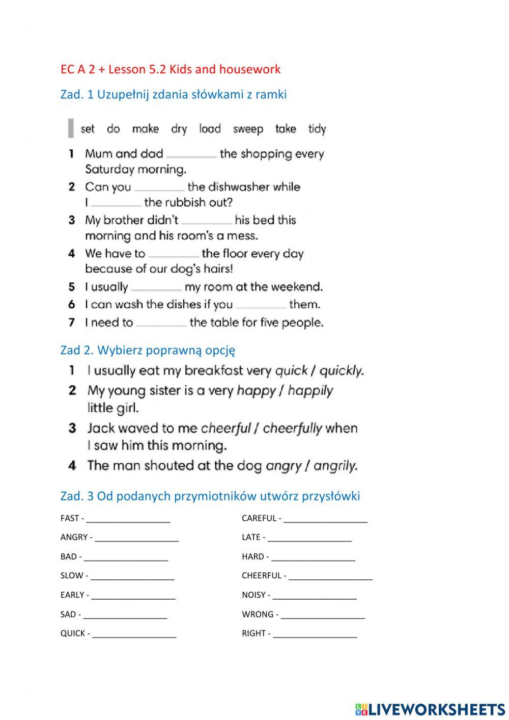 EC A 2+ Lesson 5.2 Adverbs of manner