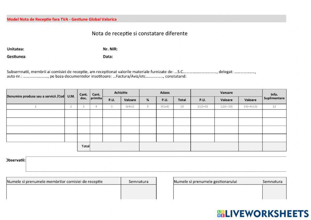 NIR gest cant valorica