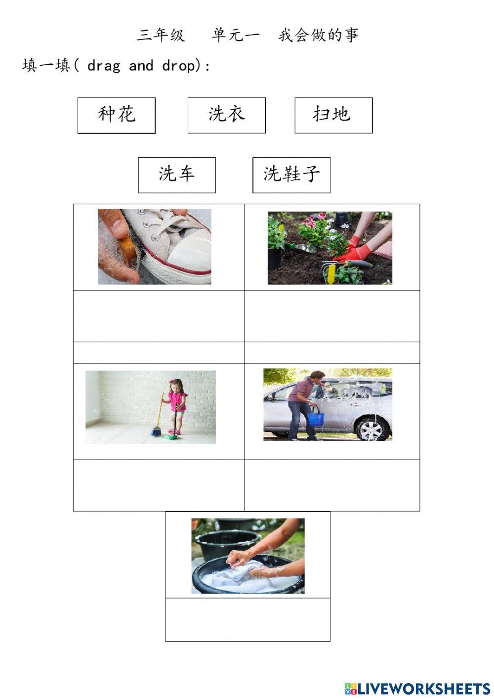 Bcsk 三年级 单元一   我会做的事