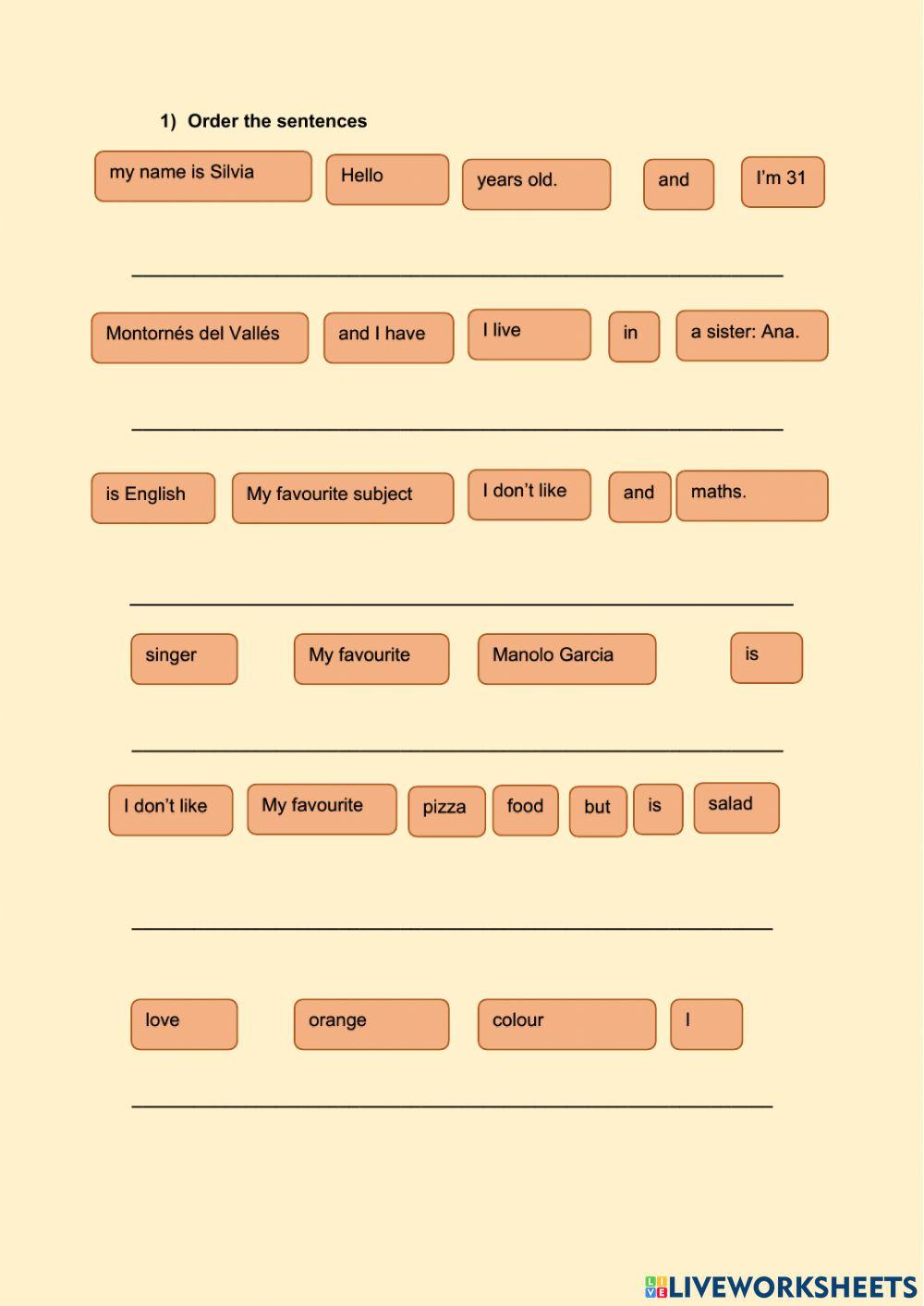 Write about me worksheet live worksheets