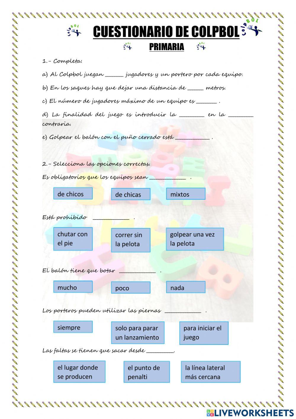 Test colpbol primaria