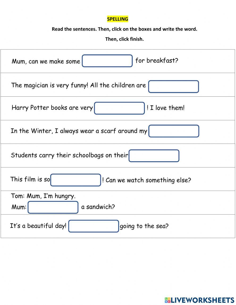 HS1 Spelling Movers 1