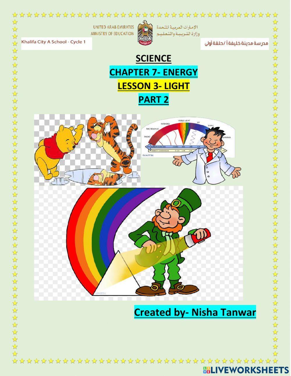 Chapter 6 lesson 3 LIGHT part 2