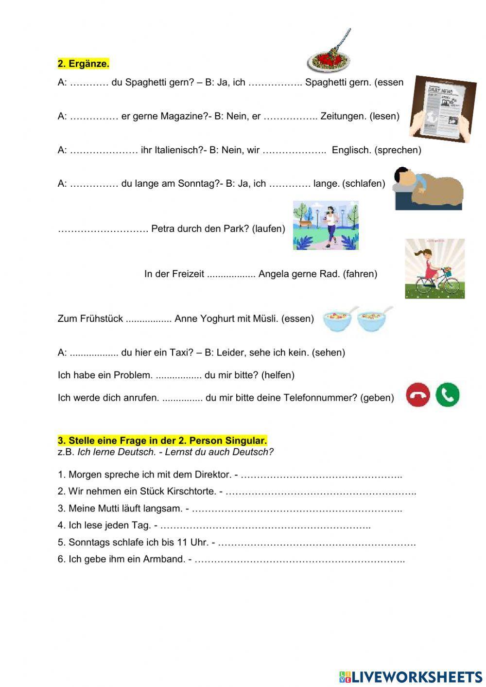 Verben mit Vokalwechsel im Präsens