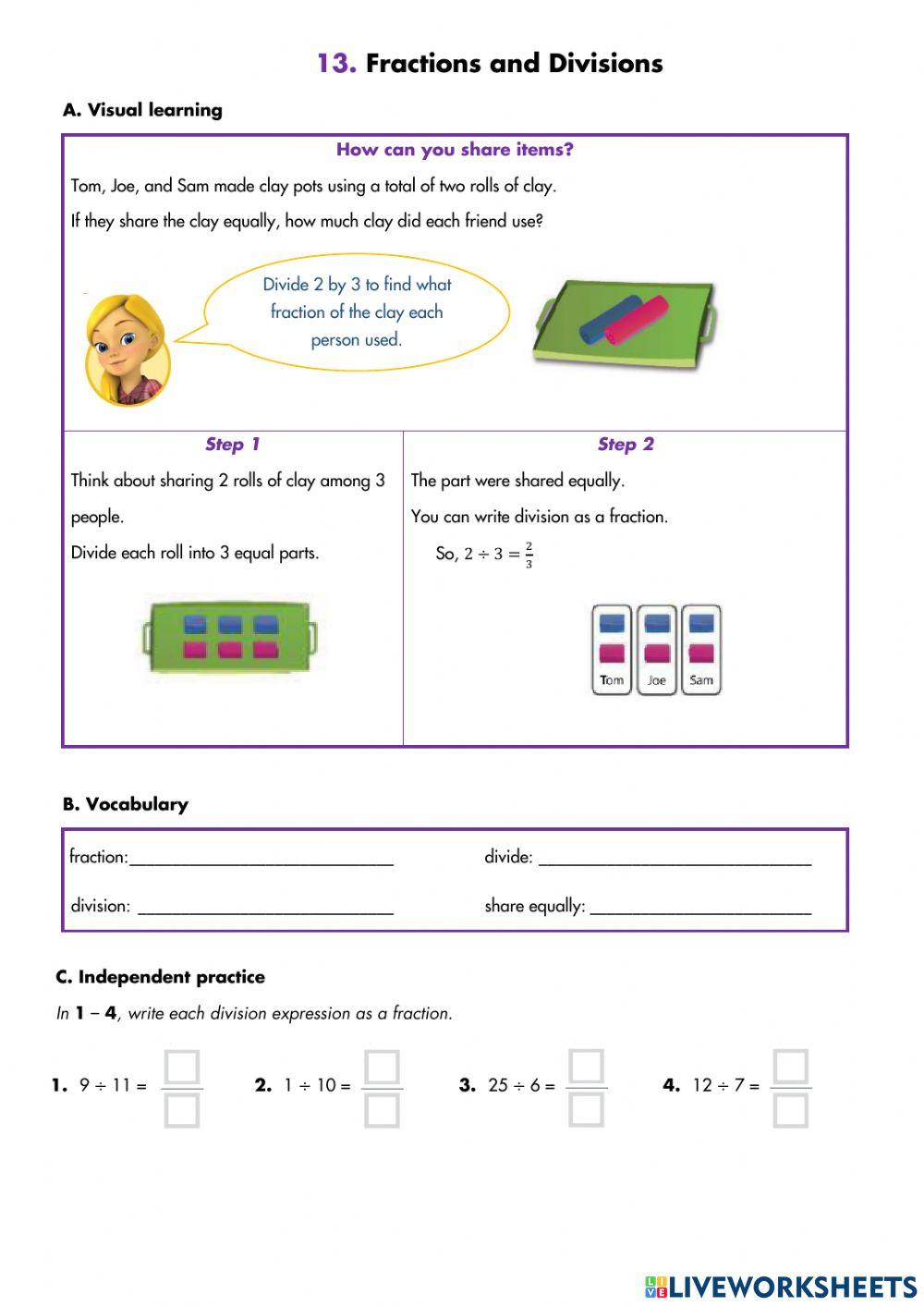 Fractions and Divisions