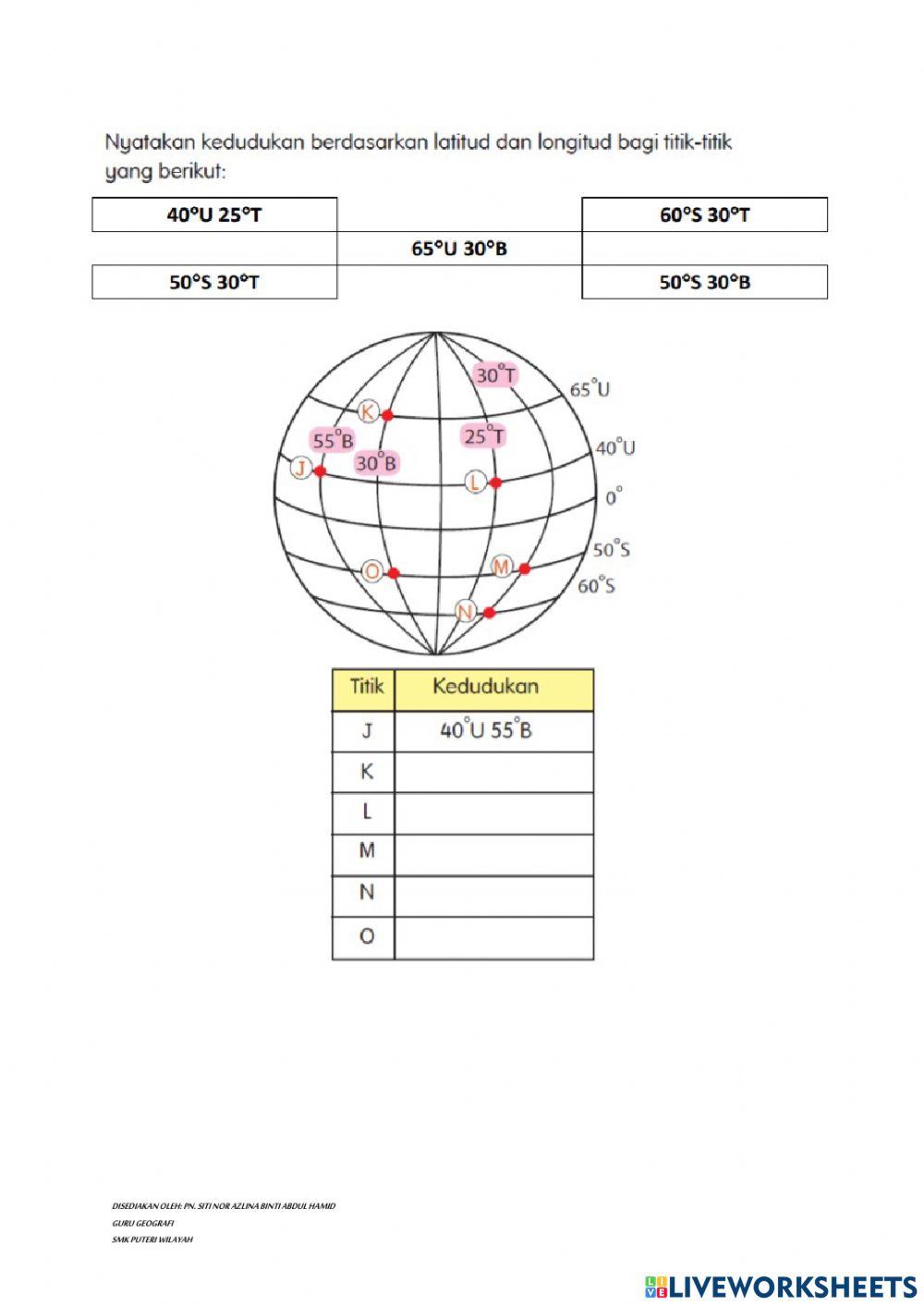 Latitud dan longitud