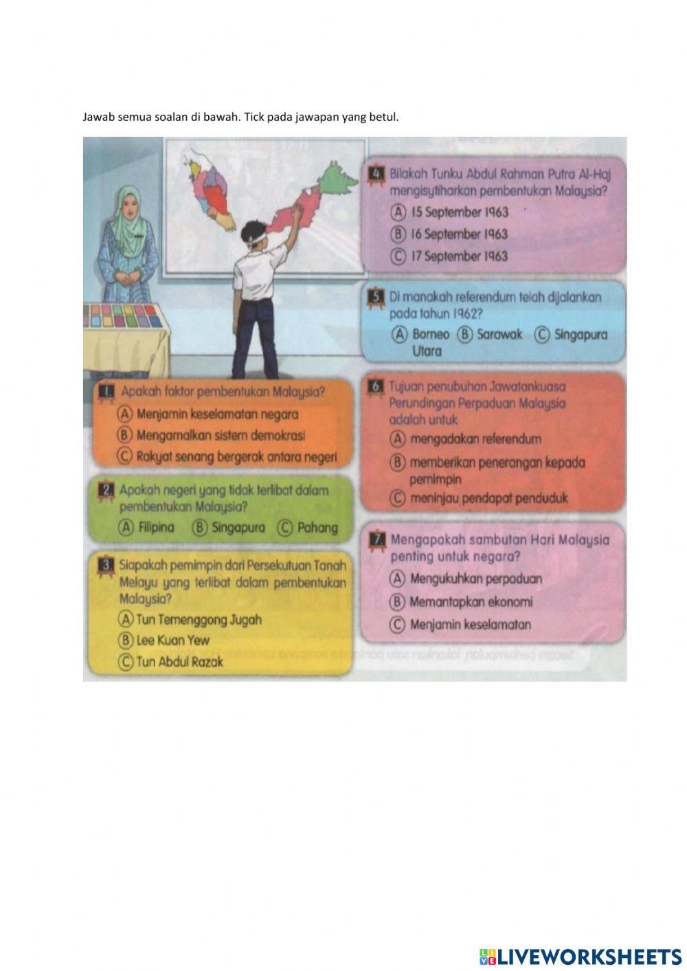 Pembentukan Malaysia Sejarah Tahun6