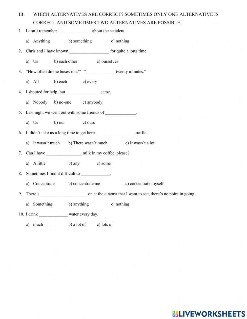 Examen Inglés 11th Parcial 1 4to Semestre